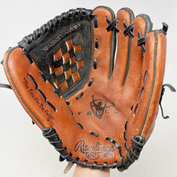 Rawlings Red-Brown & Black 12" Fastpitch Softball Glove Mitt RHT Leather - Picture 4 of 9